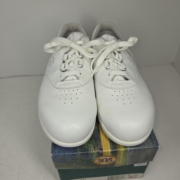 Vtg SAS Shoes Womens 6.5 Free Time White Comfort Walking Made In USA Walking - Picture 7 of 16